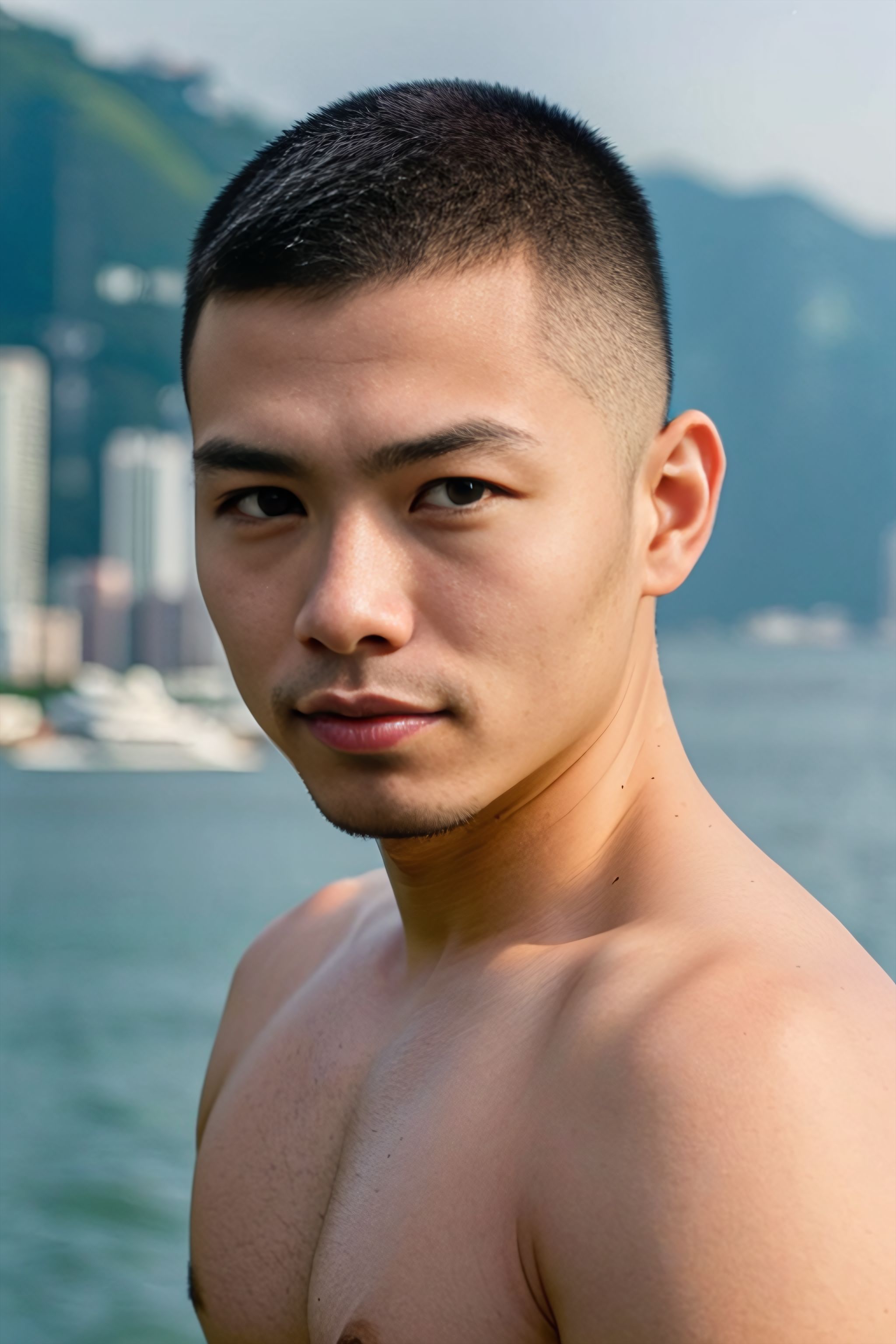 Portrait generated with Stable Diffusion.